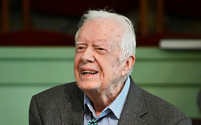 L'ancien président américain Jimmy Carter le 3 novembre 2019. (Crédit : AP/John Amis) L'ancien président américain Jimmy Carter le 3 novembre 2019. (Crédit : AP/John Amis)