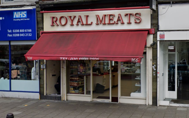 Royal Meats, une boucherie casher de Stamford Hill, à Londres (Capture d'écran : Google Street View) Royal Meats, une boucherie casher de Stamford Hill, à Londres (Capture d'écran : Google Street View)