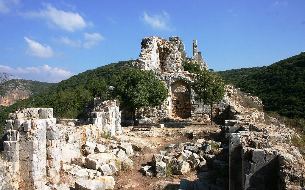 Montfort a été occupé par l'ordre teutonique des chevaliers pendant plus de 50 ans au 13è siècle (Crédit : Shmuel Bar-Am)