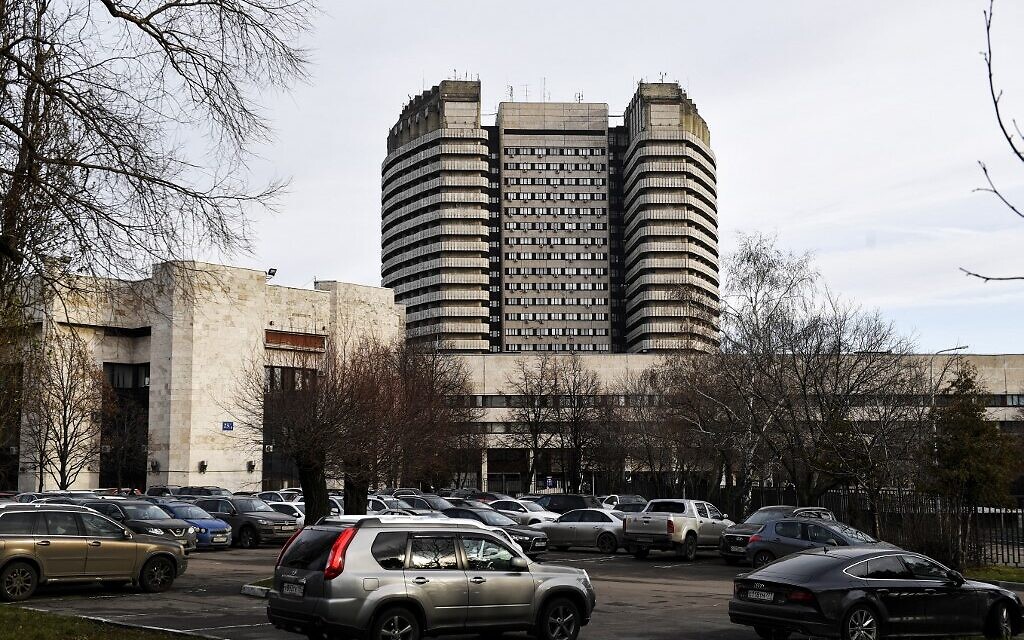 Centre scientifique d'oncologie Nikolaï Blokhine, le 15 novembre 2019. (Crédit : Alexander NEMENOV / AFP)