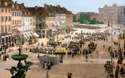 Copenhague au 19e siècle. (Crédit : Højbro Plads/Wikimédia/The Library of Congress) Copenhague au 19e siècle. (Crédit : Højbro Plads/Wikimédia/The Library of Congress)