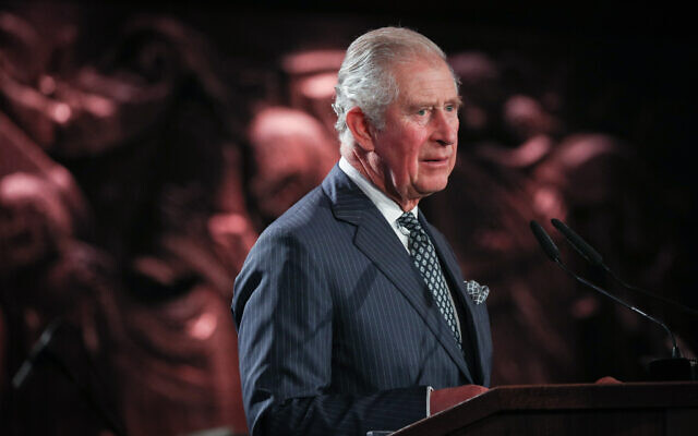 Le Prince de Galles, son Altesse royale le Prince Charles, s'exprime lors du 5e Forum mondial sur la Shoah à Yad Vashem à Jerusalem,le 23 janvier 2020. (Crédit : Yonatan Sindel/FLASH90) Le Prince de Galles, son Altesse royale le Prince Charles, s'exprime lors du 5e Forum mondial sur la Shoah à Yad Vashem à Jerusalem,le 23 janvier 2020. (Crédit : Yonatan Sindel/FLASH90)