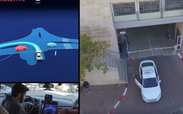 Une voiture Mobileye se préparant à rouler dans les rues de Jérusalem (Capture d'écran YouTube)
