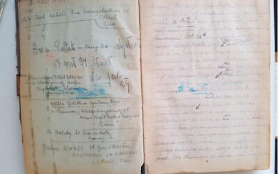 Manuscrit original de "Last Stop Auschwitz", écrit par Eddy de Wind à Auschwitz. (Avec l'aimable autorisation de Melcher de Wind)