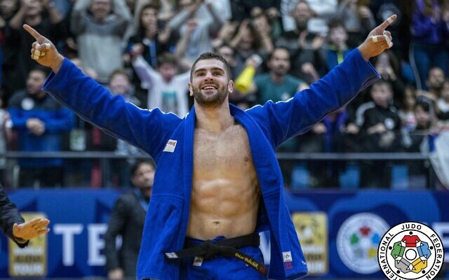 Le judoka israélien Peter Paltchik aux Championnats israéliens en septembre 2019. (Crédit : Sabau Gabriela / Fédération internationale de judo) Le judoka israélien Peter Paltchik aux Championnats israéliens en septembre 2019. (Crédit : Sabau Gabriela / Fédération internationale de judo)
