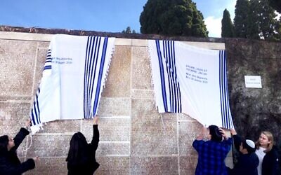 Le mur des noms inauguré à Nice, le 30 janvier 2020. (Crédit : Ville de Nice)
