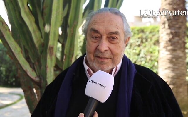 Serge Berdugo, secrétaire général du Conseil de la communauté israélite du Maroc. (Crédit : capture d’écran YouTube / L’Observateur / David Serero)