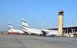 Des avions El Al à l'aéroport Ben Gourion (Crédit: Shay Levi/Flash90)