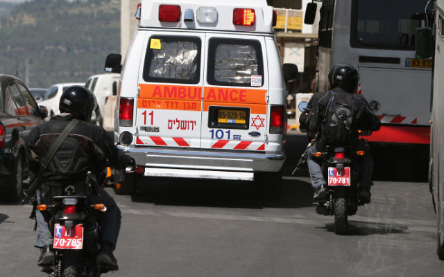 Une ambulance israélienne (Crédit : Pierre Terdjman/Flash90)