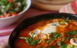 Shakshouka, piping hot (photo credit: Liron Almog/Flash90)