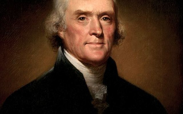 Thomas Jefferson (photo credit: Rembrandt Peale, Wikimedia Commons)