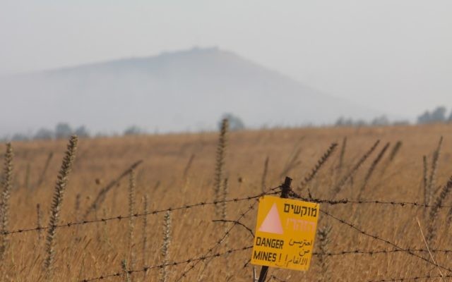 Photo d'illustration d'un champ de mines dans le  nord d'Israël  (Crédit: Yossi Zamir/Flash90)