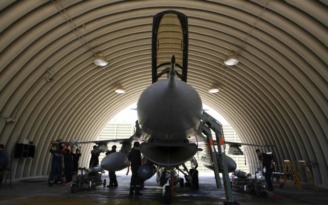 Illustrative photo of an F-16 jet (photo credit: Nati Shohat /Flash90)