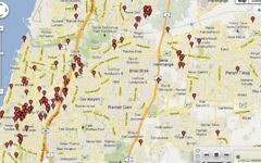 La carte des Start-up en Israël en 2012 (Crédit : autorisation)