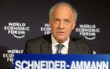 Johann Schneider-Ammann, président de la Confédération suisse  (photo credit: CC-BY World Economic Forum/Michael Wuertenberg, Flickr)