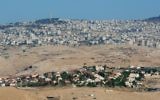 Vue panoramique du Gush Etzion, en Cisjordanie.  (Crédit : Moshe Shai/Flash90)