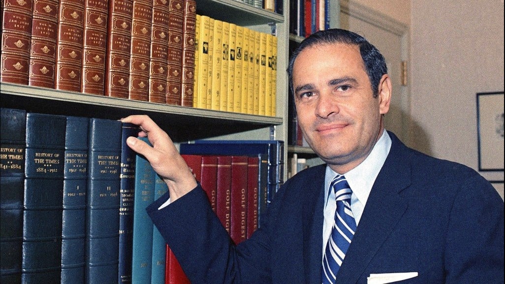 This March 2, 1973 file photo shows New York Times publisher Arthur Ochs Sulzberger in his office in New York. (file photo; photo credit: AP)