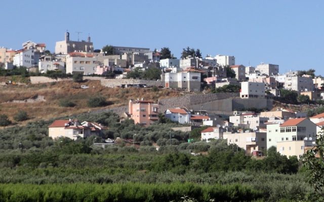 Le village chrétien maronite de Jish, dans le nord d'Israël (Crédit : Yossi Zamir/Flash90)