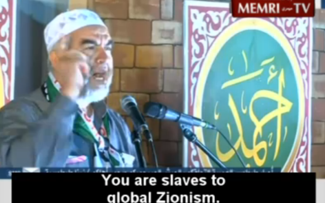 Raed Salah (Crédit : Memri Screen Shot/Al-Jazeera)