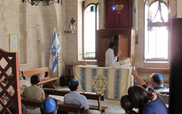 Used for centuries as a church, the former synagogue in Trani, Italy, has returned to its original role as a Jewish house of worship. (Ruth Ellen Gruber/JTA) Used for centuries as a church, the former synagogue in Trani, Italy, has returned to its original role as a Jewish house of worship. (Ruth Ellen Gruber/JTA)