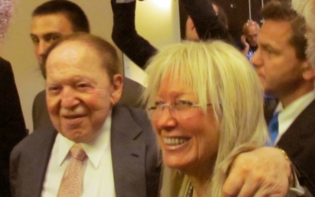 Sheldon Adelson et sa femme Miriam. (Crédit: Ron Kampeas/JTA)