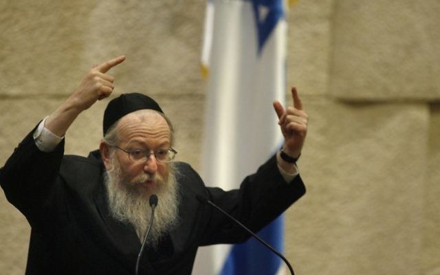 Yaakov Litzman (Crédit : Michal Fattal/Flash90)