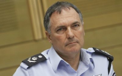 Le chef de la police israélienne Yohanan Danino (Crédit : Miriam Alster/Flash90)