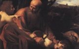 Bible scholar Tzemah Yoreh questions the common telling of the binding of Isaac -- the version that inspired Caravaggio -- in which an angel stops Abraham moments before he sacrifices his son. (Photo credit: From http://www.ibiblio.org/wm/paint/auth/caravaggio/isaac.jpgg/via Wikipedia)
