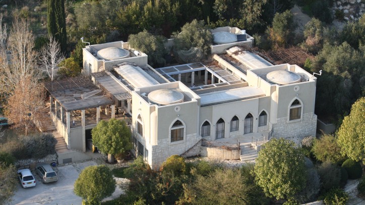 An aerial view of Yoav Galant's house in Amikam in the north of Israel. (photo credit: Meir Partush/Flash90)