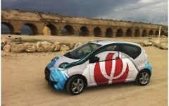 Une voiture électrique équipée d'une batterie Phinergy (Crédit : Cabinet du Premier ministre)