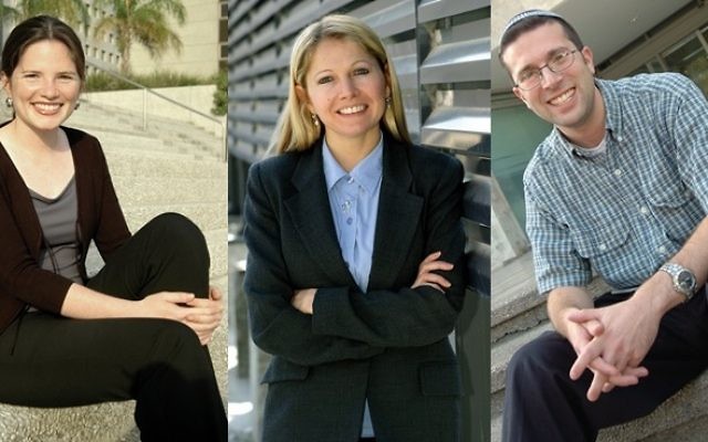 New immigrants to Israel through Nefesh B'Nefesh: (left to right) Carmel Trachtenberg, Gabrielle Donati, Avi Abelow