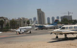 L'aéroport de Sde Dov à Tel Aviv. (Crédit : Yossi Zamir/Flash90)