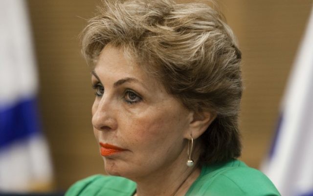 Sofa Landver, ministre de l'Immigration et de l'Intégration, en juin 2013. (Crédit : Flash90)