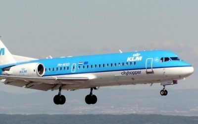 Un avion KLM. (Crédit : Wikimedia commons/ Arpingstone- public domain)
