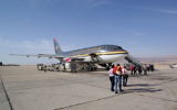 Un avion de la compagnie aérienne jordanienne, Royal Jordanian, à l’aéroport d'Aqaba en Jordanie, à 10km d'Eilat. (Crédit : Berthold Werner/Wikimedia Commons/CC BY 3.0)