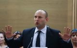 Le dirigeant du parti HaBayit HaYehudi, Naftali Bennett (Crédit : Yonatan Sindel/Flash90).
