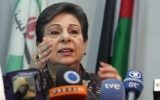 Hanan Ashrawi, membre du comité exécutif de l'Organisation de libération de la Palestine (OLP) (Crédit : Issam Rimawi/Flash90)