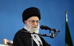 L'ayatollah Khamenei, le 8 février 2014 à Téhéran (Crédit : Site web de l'ayatollah Khamenei/AFP/Archives)
