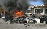 Explosion à Beyrouth, le 19 février 2014 au Liban (Crédit : AFP)