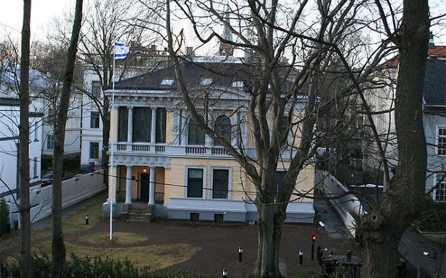 L'ambassade israélienne à Oslo (Crédit : GAD/Wikimedia Commons/CC BY-SA 3.0)