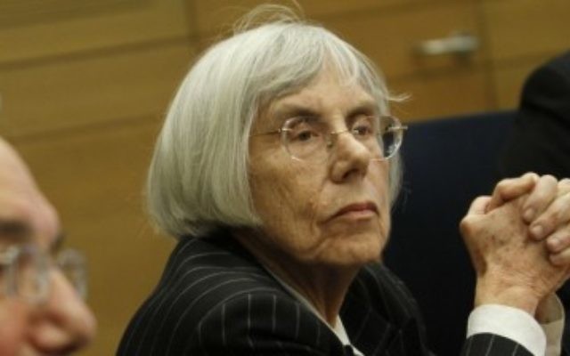 Dalia Dorner, ancienne juge de la Cour Suprême. (Crédit: Miriam Alster/Flash90)