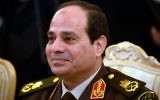 Le chef de l’armée égyptienne, Abdel Fattah al-Sisi, lors d'une réunion avec le ministre russe de la Défense, 13 février 2014 (Crédit : AFP/Vasily Maximov)