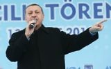 Le Premier ministre turc Recep Tayyip Erdogan prononce un discours à la cérémonie d'ouverture d'une nouvelle ligne de métro à Ankara, le 13 mars 2014 (Crédit : AFP PHOTO/Adem Altan)
