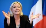 La présidente du parti d'extrême droite le Front National, Marine Le Pen, lors d'une conférence de presse, le 25 mars 2014 (Crédit : Pierre Andrieu/AFP Photo)