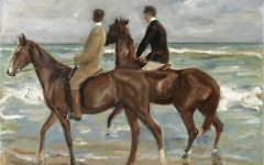 "Deux cavaliers sur la plage" de Max Liebermann (Crédit : Wikimedia Commons)