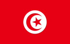 Drapeau de la Tunisie (Crédit : Wikimedia commons)