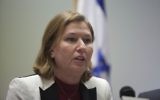 La présidente du parti Hatnua, Tzipi Livni, lors de la réunion de faction à la Knesset, le 17 mars 2014 (Crédit : Flash 90)