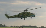Le Mil Mi-24, plus connu sous le nom Hind, est de loin l'hélicoptère d'attaque le plus produit. La Syrie en possédait 36 avant la révolte syrienne. (Crédit : Voytek S/CC BY SA 3.0/Wikimedia commons)