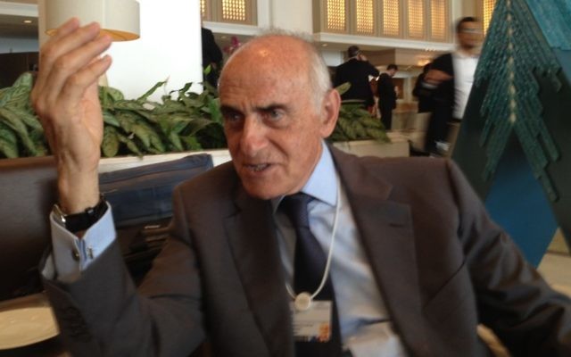 Le milliardaire palestinien Munib Al-Masri (Crédit : Raphael Ahren/The Times of Israel)