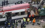 Scène de l'attentat de Madrid du 11 mars 2004 (Crédit  : Pierre Philippe Marcou/AFP)
